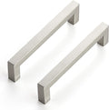 Ravinte Brushed Nickel Square Cabinet Handles Drawer Pulls,5 Inch,55 Pack | Screws Included, Stainless Steel, Square Bar Grip, Easy Install, Kitchen Cabinet Hardware, For Cupboards, Drawers, Dressers