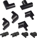 D-Line Medium Cable Raceway Accessory Pack, Join 1.18in x 0.59in Cord Cover Lengths, 10 Accessories Included, Hide Cords Around a Variety of Angles - Black