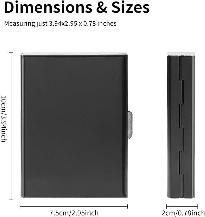 Credit Card Holder Wallet Stainless Steel Card Case RFID Blocking Business Card Holder Protector for Women Men