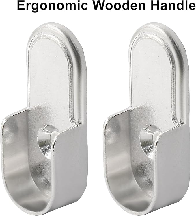 12 pcs Silver 15mm x 30mm Oval Closet Rod End Supports | Heavy-Duty Metal, Rod Holders, Wardrobe Bracket, Mounting Holes