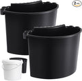 2 Pcs Car Detailing Bucket Organizer 10.2 x 7.8 x 5.5 Inch Car Washing Bucket Caddy Portable Multipurpose Hanging Organizer for Accessories Tool Home Garden Camping (Black)