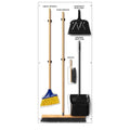 Clean & Sweep 5S Shadow Board/Wall Mount Broom Holder, 68" x 30" Board, 5S Cleaning Station - with Broom and Dustpan Set Included, Made in The USA by AccuformNMC, White/White, PSB116WTWT