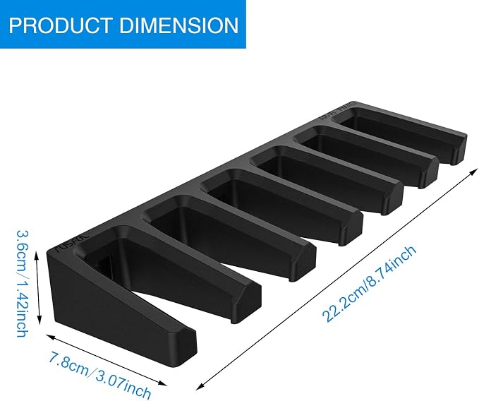Solid ABS 6X Standard PMAG Wall Mount, Mag Holder, Home Magazine Storage Rack