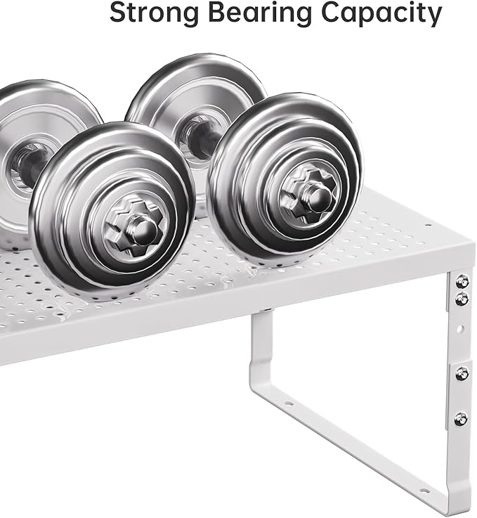 Expandable Adjustable Stackable Multi-Purpose Spice Racks,Metal Storage Rack, Practical Kitchen Pantry Shelves, Countertop for Kitchen, Bathroom, Storage Room & Other Places(1Pack/White,Medium)