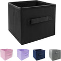 EBIGIC Storage Cubes Collapsible fabric Storage bins,cube storage organizer 10.5 * 10.5 * 11 inch,For home and office Collapsible Closet Shelf Organizers, Drawer Organizers(Black)
