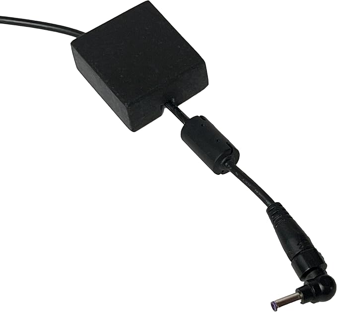Cord Holder – Black Granite Cable Tidy, Single | Handmade honed black granite cord holder keeps a charging cable tidy on your desk. Weighted, non-slip. Single slot.