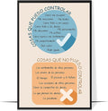 LOLUIS Mental Health Poster, La Salud Mental Spanish Learning Tools Educational Supplies Art Print (Cosas Que Puedo Controlar, Unframed 12"x18")