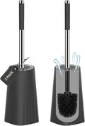 SetSail Toilet Brush, Compact Size Toilet Bowl Brush and Holder Toilet Brushes for Bathroom with Stainless Steel Handle Toilet Cleaner Brush with Durable Scrubbing Bristles, 2 Packs