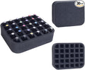 Nail Polish Organizer Holder Foam Pad with Slots for Storage 30 Bottles (15ml/0.5fl.oz) Nail Polish or Essential Oil Tray for Drawers Black