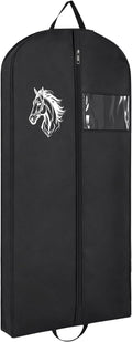 60'' Equestrian Garment Bags for Horse Show Clothes Bags Breathable for Hanging Riding Wear Contest Horse Show Uniform, 420d Polyester