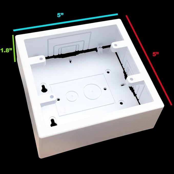 Electriduct 500 Series Raceway Accessory Double Junction Box (White)