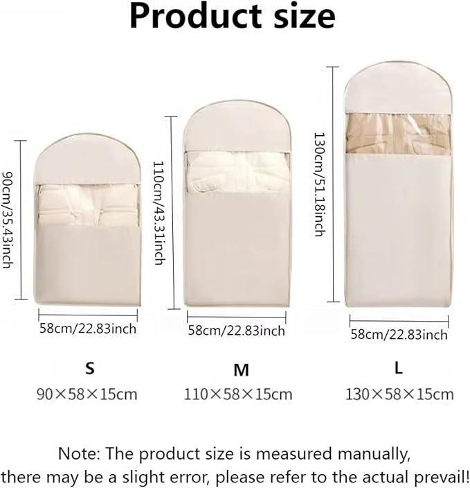 3PCS Space Saving Hanging Garment Bag with Self Compression Zipper, Compression Space Saver Closet Storage Organizers, Dust Cover Clothes Bags for Down Coat (Pink,X-Large)