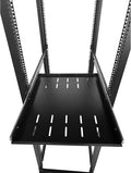 Keyboard mount-1U Sliding Shelf 19in Mount Keyboard Shelf Tray 4 Post Rack Mount Adjustable Depth 24 to 35inch for 19" Server Network Rack&Cabinet (Rack drawer-550)