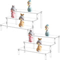 BYCY Clear 3 Tier Acrylic Cupcake Display Stand, Collection Organizer Shelf, Desserts Holder,Acrylic Display Riser for Cupcake ( 2 Pack 12“ x 10.2" x 6.3" )
