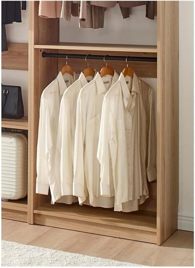 Maykoosh Closet System Organizer - Customizable Walk-in Wardrobe Storage Oak/Model ECBA 4 Closet