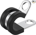 50 PCS 1/4 Inch Cable Clamps, 304 Stainless Steel Cable Clamps, Insulated Clamp, Hose Clamp, Pipe Clamp, Sturdy Clamp, and Wire Clamp by RTHIEAI