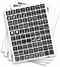 400 Pcs Car Switch Panel Sticker, 44 Designs Black Auto Switch Label Dashboard Symbol Stickers Universal Car Air Conditioning Light Wiper Fuel Icon Decals for Most Vehicles, 0.71x0.71 Inch