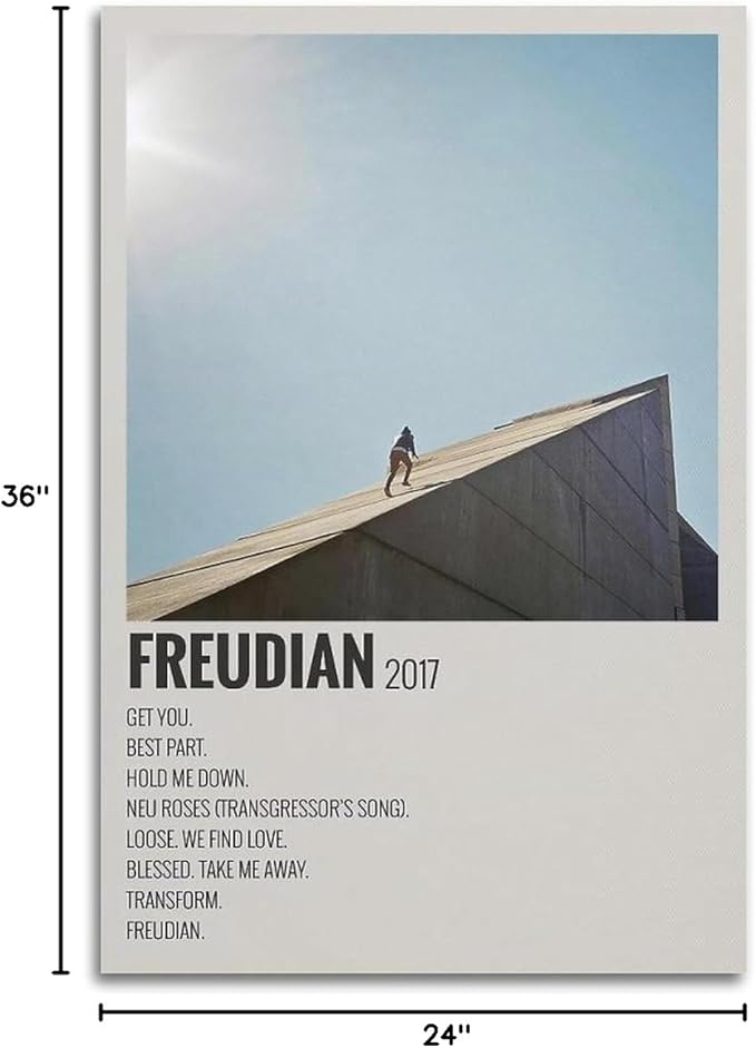 Daniel Caesar Poster Freud Canvas Poster Bedroom Modern Home Aesthetic Canvas Decoration Landscape Office Valentine's Day Birthday Gift 24x36inch(60x90cm) Unframe-style