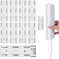 8 Pcs Power Strip Holder, Adhesive Punch-Free Socket Holder Self Adhesive Socket Desktop Fixer Wall Mount for Kitchen Home Office Cable Management (White)