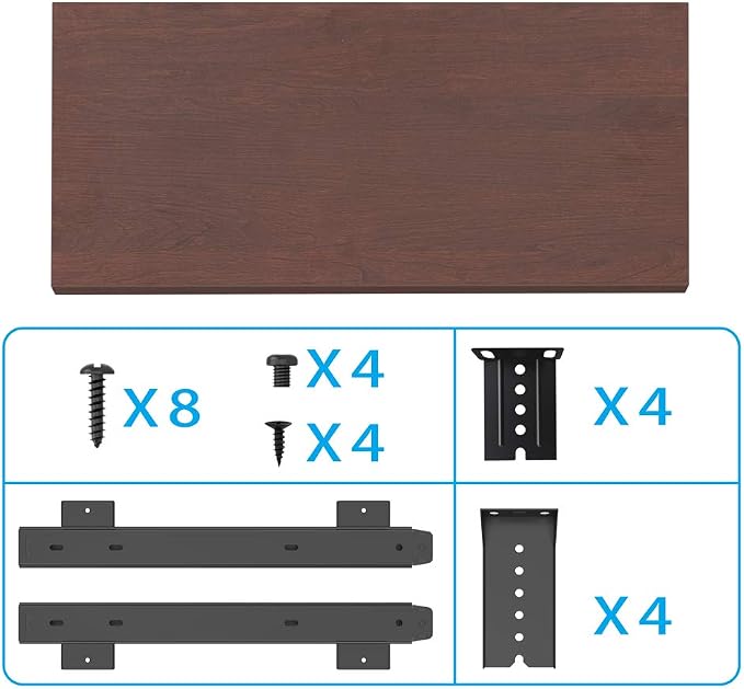 FRMSAET Furniture Accessories Office Product Suits Hardware 20/24/30 inches Keyboard Drawer Tray Wood Holder Under Desk Adjustable Height Platform(24 inches, Cherry)