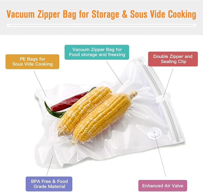 Vacuum Sealer Bags 20pcs (5 sizes)