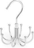 2 Pack Belt Hanger, Space Saving Belt Organizer for Closet, Max 48 Storage Capacity, Rotating Belt Rack Closet Organizers and Storage for Hanging Belt, Ties, Silver