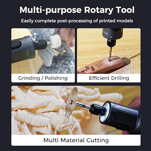 Creality Cordkess Rotary Tool, 6-Speed Mini Rotary Tool Kit with 24 Accessories, Multi-Purpose 3.7V Rechargeable Power Rotary Tool for Sanding, Polishing, Drilling, Engraving, DIY Crafts