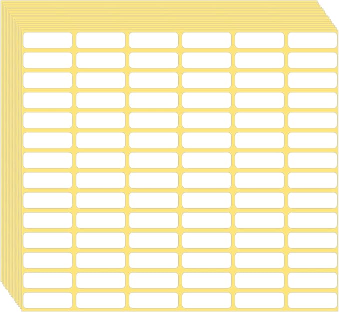 1680 Pcs Matte White Labels Blank Stickers Small Sticky Labels Removable Price Tags Labels Stickers for Jars Boxes Envelopes File Folders School Office Home (10 X 20 mm)