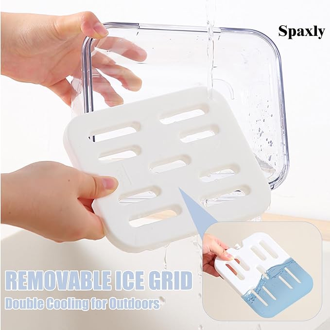 Manual Vacuum Sealer Containers, Airtight Food Storage Boxes with Hand Pump for Freshness, BPA-Free, Leakproof Seal for Lunch, Meat, Fruit, Leftovers, Fridge & Camping Use (2000ml)