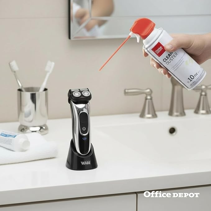 Office Depot Cleaning Duster, 10 Oz Compressed Canned Air for Electronics, Keyboard Cleaner for Computer, Laptop, PC, Printer, Office Equipment, Moisture-Free, Pack of 6