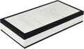 Handicrafts Home Large Decorative Storage Box with Lid – Black White Modern Storage Box, Remote Control Organizer for Coffee Table, Console & Living Room Decor – Mono Court 12 x 6 x 2