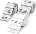 NIIMBOT Thermal Label Tape 3 Rolls, Compatible with B1 B21 B31 Label Maker | Multi-Size Pack, 50x30mm White, 40x30mm Clear, 50x50mm Round | for Address, Jar, Gift, Logo & File Organization Stickers