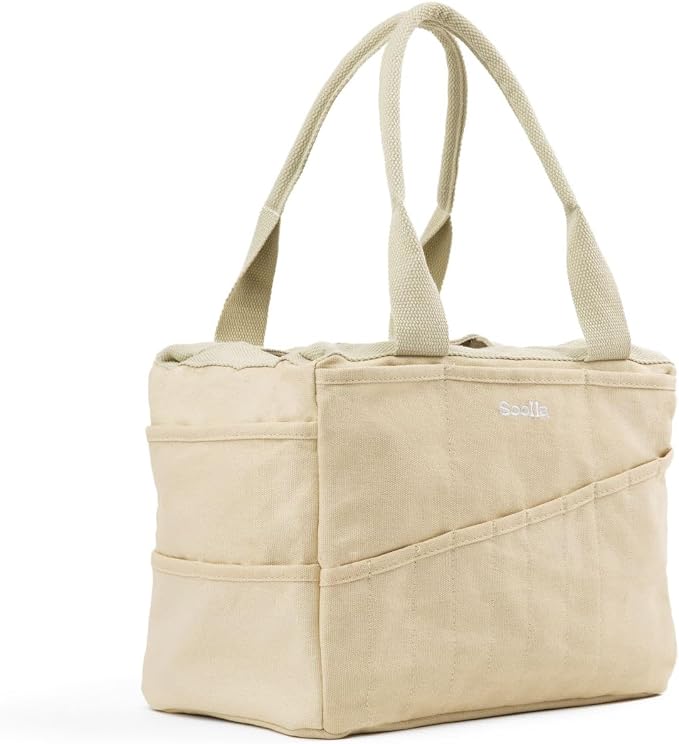 Soolla Studio Bag: Art Supply Storage Organizer & Pottery Tool Bag, Washable Tote, Yarn Bag, Crochet, 30 Pockets, 15+ Colors