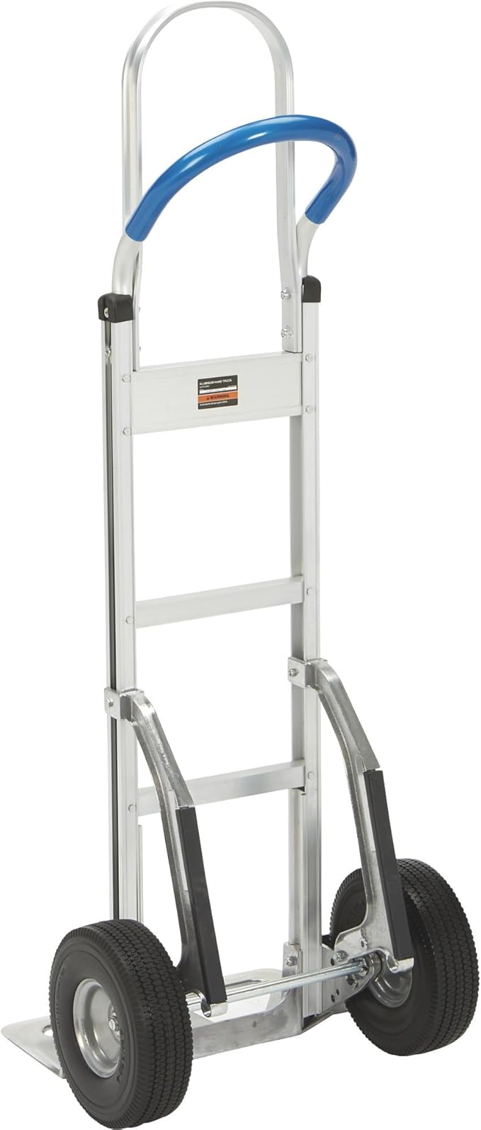 Strongway Continuous Handle Aluminum Hand Truck/Stair Skid Moving Dolly - 660-Lb. Capacity, 18in. Wide Toe Plate, 10in. Polyurethane Wheels, 54in. High