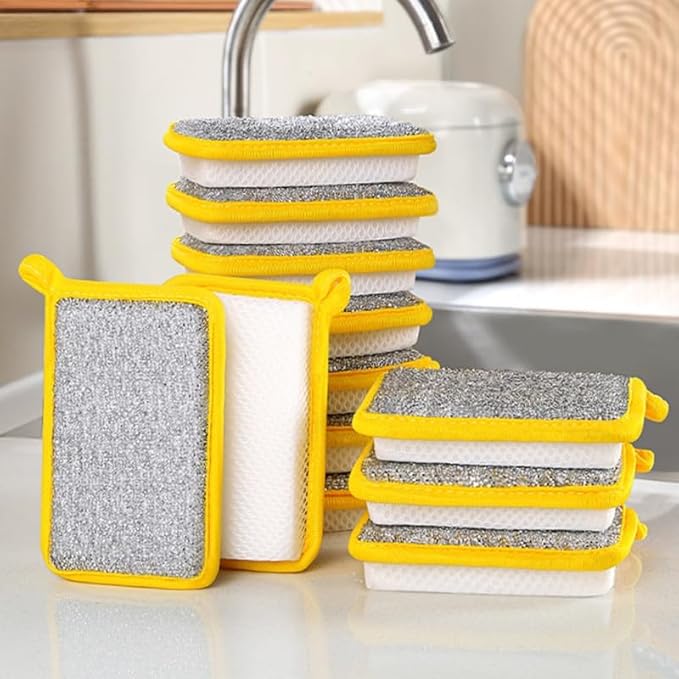20PCS Multipurpose Dishwashing Rags, 2024 New Double Sided Sponge Kitchen Dishcloth, Multi-Purpose Absorbent Sponge Dishwashing Rags for Washing Dishes Cleaning Kitchen(3.94 * 5.91inch)