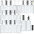 Tessco for you 20 Pcs 30/60/100 ml Glass Spray Bottles Frosted Empty Perfume Bottle Atomizer Refillable Clear Bottle with Fine Mist Sprayer Pump for Room Face Travel Business (Silver, 3.4 oz)