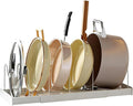 Pot Rack:Expandable Pan Organizer for Cabinet,Pot Lid Holder with 6 Adjustable Compartment for Kitchen Cabinet Cookware Baking Frying Rack,Apricot