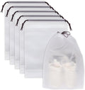 Shoe Bags for Travel, 15.7" x 11.8" Travel Shoe Bags for Packing, Large Waterproof Portable Travel Shoe Storage Bags Travel Essentials Women for and Men (5, White)