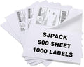 SJPACK 1000 Half Sheet Self Adhesive Shipping Labels, 8.5" x 5.5" Address Labels for Laser & Inkjet Printers(1000 labels-500 Sheet)