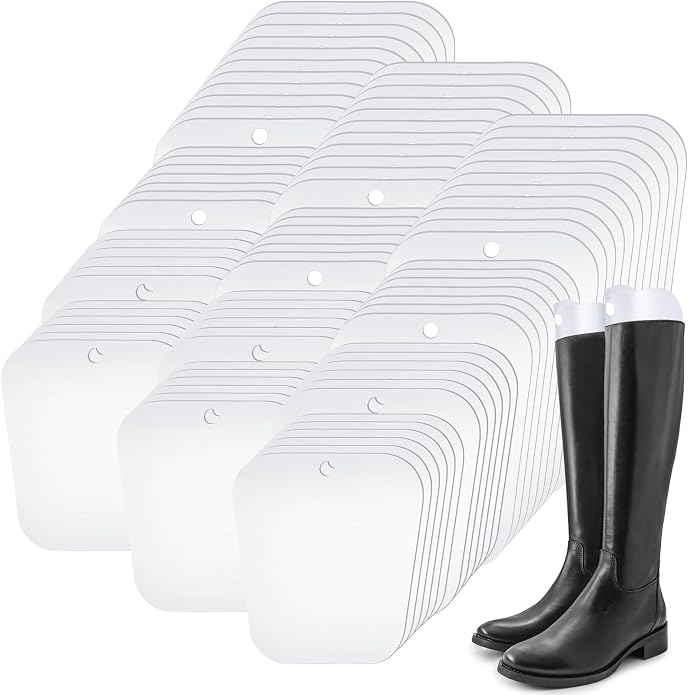 FoldTier 60pcs (30 Pairs) Boot Shaper Inserts Tall Boot Support Reusable Stand Insert Holder for Women Men