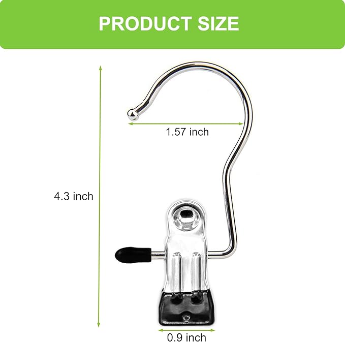 Laundry Hooks Hanging Clips Clothes Pins Closet Hanger Organizer Clamps Socks Towel Clips Heavy Duty Clothespins Bulk Hanger Clips for Closet Travel Pants Socks Handbags, 30 Pack