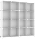 AWTATOS Cube Storage Organizer, 16 Cube Closet Organizer, White | Stackable Storage Cube Shelves, DIY Portable Closet Clothes Organizer, Plastic Shelving for Bedroom, Wardrobe, Bathroom