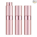 LISAPACK 8ML Atomizer Perfume Spray Bottle for Travel (3 PCS) Empty Cologne Dispenser, Portable Sprayer (Pink)