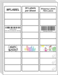 MFLABEL Address Labels 1x2.625 Inch - 30 Per Sheet White Matte Mailing Labels for Laser & Inkjet Printers (750 Labels, 25 Sheets) - Strong Adhesive Shipping Stickers