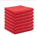 Microfiber Cleaning Cloths, Pack of 7, Reusable and Washable，Cleaning Towels, Red