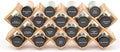 Kamenstein Criss Cross 18 Jar Bamboo Spice Rack with Spices Included - Countertop, Drawer, or Wall Mount Organizer with Refill Program