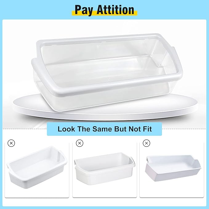 [2 PACK]W10321304 Refrigerator Door Shelf Replacement Compatible with Whirlpool Fridge Door Bin WRS325FDAM01, WRS325FDAM02, WRS325FDAM04, ED5FVGXWS07 - Replace WPW10321304,AP6019471, 2179574, 2179575