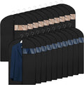 20 Pack Garment Bags for Hanging Clothes,Suit Bags For Closet Storage and Travel with Clear Window 40-inch Suit Garment Bag for Men Women Skirt Shirt Coat,Black