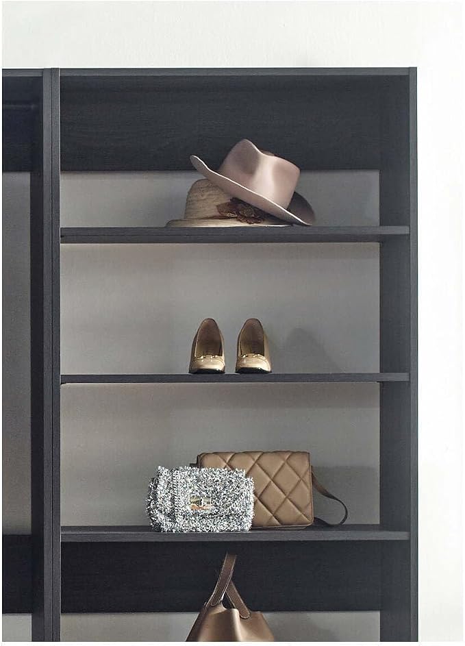 Maykoosh Closet System Organizer - Customizable Walk-in Wardrobe Storage Black/Model ABE 3 Closet