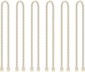 6 PCS 12-Inch Silicone Cable Ties Dia 5mm - Reusable Rubber Twist Ties Bendable Cable Ties for Bundling and Holding, All Purpose Steel-Core Cord Tie for Indoor and Outdoor (White)